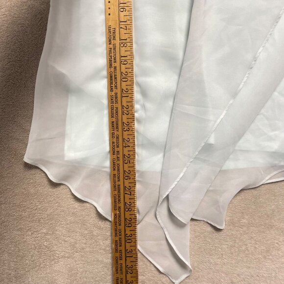 Soft Surroundings Blouse Womens M‎ Mint Green Asymmetrical Hem Top Fairy - Picture 5 of 8